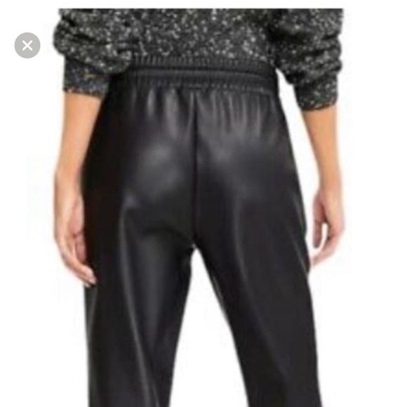 Loft Faux leather drawstring ankle pant - Picture 2 of 5